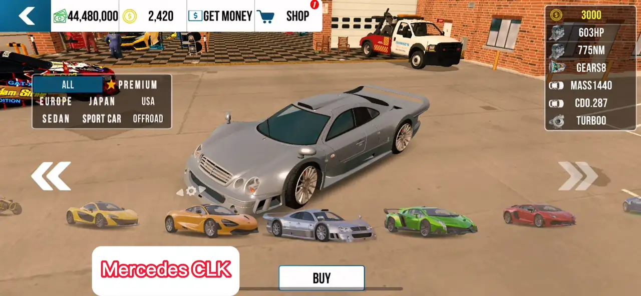 Mercedes CLK car parking multiplayer  